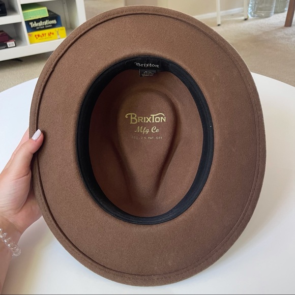 Brixton Brown Felt Fedora Hat - Picture 6 of 8